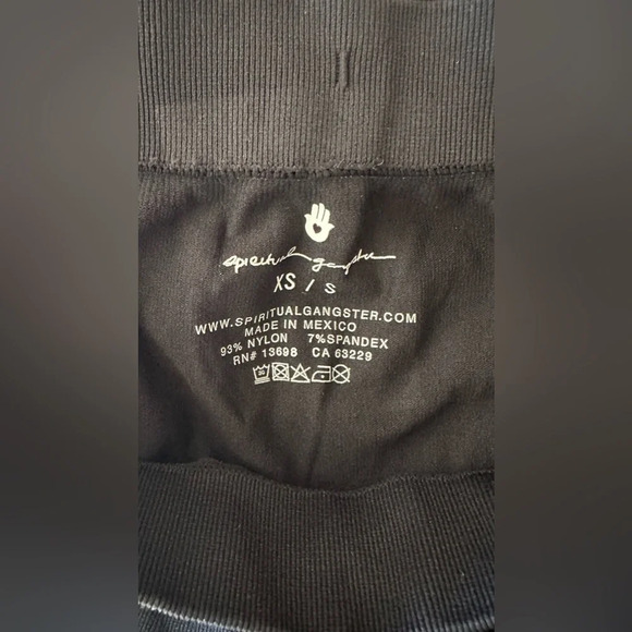 NWT Spiritual Gangster Black Leggings Size XS/S - Picture 3 of 6